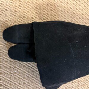 Something Navy suede black over the knee boot  size 9.5 3.5 inch heel